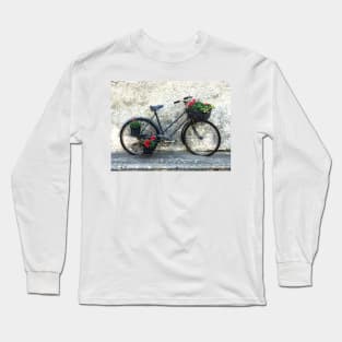 Bicycle and Flowers In France Long Sleeve T-Shirt